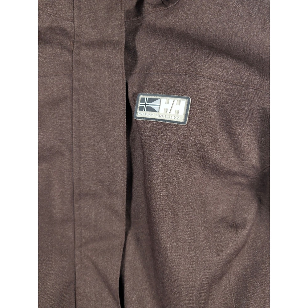 Helly Hansen Parka Womens M Brown Aden Insulated Faux Fur Hood Polyester Coat - Picture 13 of 15